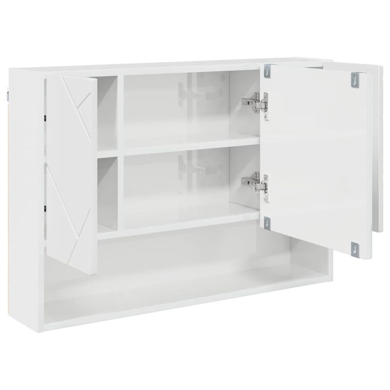 Casa si Gradina - Mobilier - Seturi de mobilier - Seturi baie - Set de mobilier pentru baie cu sertar 3 pcs Alb foarte lucios - Infinity.ro