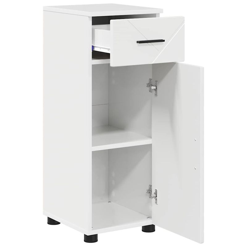 Casa si Gradina - Mobilier - Seturi de mobilier - Seturi baie - Set de mobilier pentru baie cu sertar 3 pcs Alb foarte lucios - Infinity.ro