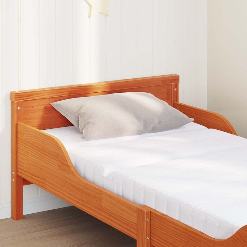 Casa si Gradina - Mobilier - Paturi si accesorii - Paturi - Cadru de pat cu saltea cu headboard Maro ceruit 80 x 200 cm - Infinity.ro