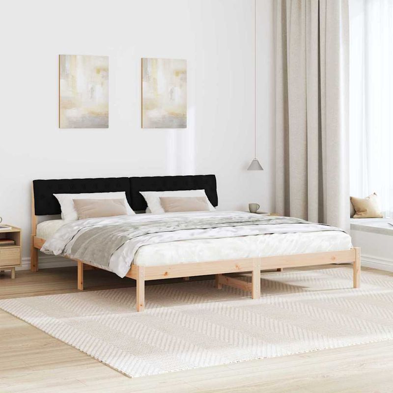 Casa si Gradina - Mobilier - Paturi si accesorii - Paturi - Cadru de pat Maro si negru 180 x 200 cm Lemn masiv de pin - Infinity.ro