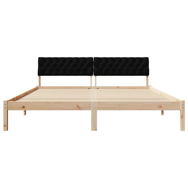 Casa si Gradina - Mobilier - Paturi si accesorii - Paturi - Cadru de pat Maro si negru 180 x 200 cm Lemn masiv de pin - Infinity.ro