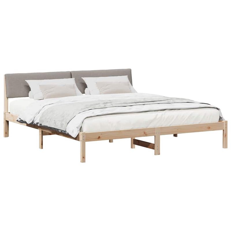 Casa si Gradina - Mobilier - Paturi si accesorii - Paturi - Cadru de pat Maroniu si taupe 180 x 200 cm Lemn masiv de pin - Infinity.ro