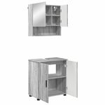 Casa si Gradina - Mobilier - Mobilier baie - Corpuri baie - Set de mobilier pentru baie 2 pcs sonoma gri 61 x 35 x 64 cm - Infinity.ro