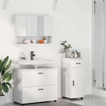 Casa si Gradina - Mobilier - Seturi de mobilier - Seturi baie - Set de mobilier pentru baie cu raft 3 pcs Alb 76.5 x 35 x 64 cm - Infinity.ro
