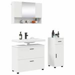 Casa si Gradina - Mobilier - Seturi de mobilier - Seturi baie - Set de mobilier pentru baie cu raft 3 pcs Alb 76.5 x 35 x 64 cm - Infinity.ro