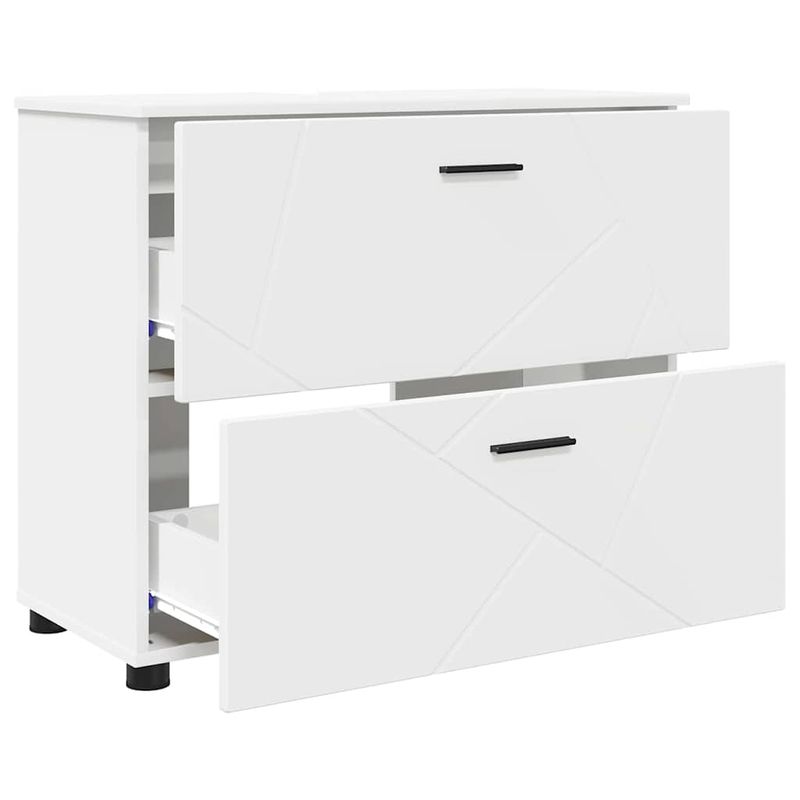 Casa si Gradina - Mobilier - Seturi de mobilier - Seturi baie - Set de mobilier pentru baie cu raft 3 pcs Alb 76.5 x 35 x 64 cm - Infinity.ro