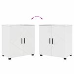Casa si Gradina - Mobilier - Mobilier baie - Corpuri baie - Set de mobilier pentru baie Pe perete 2 pcs Alb foarte lucios - Infinity.ro