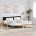 Casa si Gradina - Mobilier - Paturi si accesorii - Paturi - Cadru de pat Maro si negru 180 x 200 cm Lemn masiv de pin - Infinity.ro
