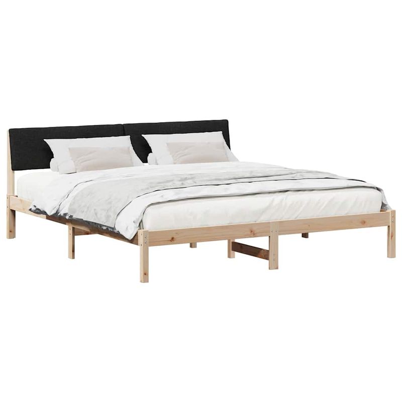 Casa si Gradina - Mobilier - Paturi si accesorii - Paturi - Cadru de pat Maro si negru 180 x 200 cm Lemn masiv de pin - Infinity.ro