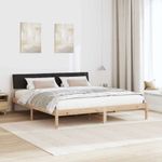 Casa si Gradina - Mobilier - Paturi si accesorii - Paturi - Cadru de pat Maro si negru 180 x 200 cm Lemn masiv de pin - Infinity.ro