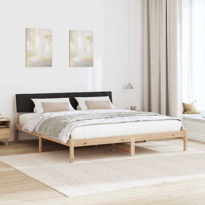Casa si Gradina - Mobilier - Paturi si accesorii - Paturi - Cadru de pat Maro si negru 180 x 200 cm Lemn masiv de pin - Infinity.ro