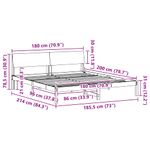 Casa si Gradina - Mobilier - Paturi si accesorii - Paturi - Cadru de pat Maro si negru 180 x 200 cm Lemn masiv de pin - Infinity.ro