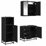 Casa si Gradina - Mobilier - Seturi de mobilier - Seturi baie - Set de mobilier pentru baie 3 pcs Stejar negru 65 x 33 x 60 cm - Infinity.ro