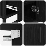 Casa si Gradina - Mobilier - Seturi de mobilier - Seturi baie - Set de mobilier pentru baie 3 pcs Stejar negru 65 x 33 x 60 cm - Infinity.ro