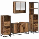 Casa si Gradina - Mobilier - Seturi de mobilier - Seturi baie - Set de mobilier pentru baie 4 pcs Lemn vechi 90 x 33 x 60 cm - Infinity.ro