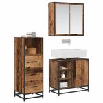 Casa si Gradina - Mobilier - Seturi de mobilier - Seturi baie - Set de mobilier pentru baie 3 pcs Lemn vechi 65 x 33 x 60 cm - Infinity.ro