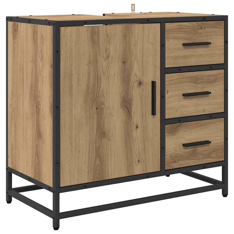 Casa si Gradina - Mobilier - Seturi de mobilier - Seturi baie - Set de mobilier pentru baie cu sertar 4 pcs stejar artizanal - Infinity.ro
