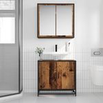 Casa si Gradina - Mobilier - Seturi de mobilier - Seturi baie - Set de mobilier pentru baie 2 pcs Lemn vechi 65 x 33 x 60 cm - Infinity.ro