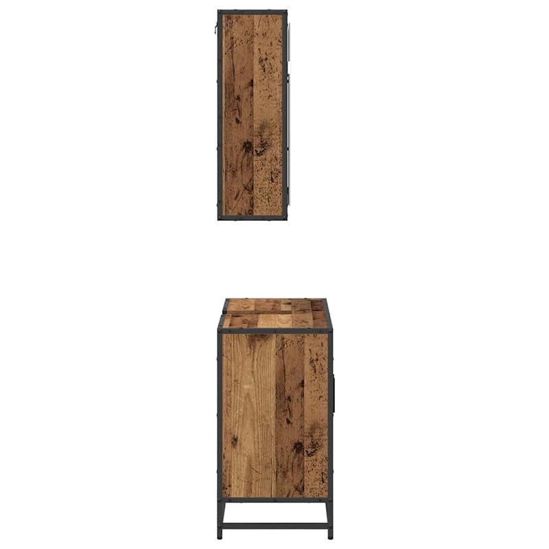 Casa si Gradina - Mobilier - Seturi de mobilier - Seturi baie - Set de mobilier pentru baie 2 pcs Lemn vechi 65 x 33 x 60 cm - Infinity.ro