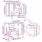 Casa si Gradina - Mobilier - Seturi de mobilier - Seturi baie - Set de mobilier pentru baie 3 pcs Lemn vechi 80 x 33 x 60 cm - Infinity.ro