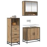 Casa si Gradina - Mobilier - Seturi de mobilier - Seturi baie - Set de mobilier pentru baie cu sertar 3 pcs stejar artizanal - Infinity.ro