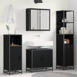 Casa si Gradina - Mobilier - Seturi de mobilier - Seturi baie - Set de mobilier pentru baie 3 pcs Stejar negru 65 x 33 x 60 cm - Infinity.ro
