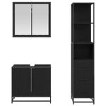 Casa si Gradina - Mobilier - Seturi de mobilier - Seturi baie - Set de mobilier pentru baie 3 pcs Stejar negru 65 x 33 x 60 cm - Infinity.ro