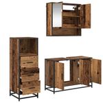 Casa si Gradina - Mobilier - Seturi de mobilier - Seturi baie - Set de mobilier pentru baie 3 pcs Lemn vechi 90 x 33 x 60 cm - Infinity.ro