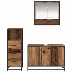 Casa si Gradina - Mobilier - Seturi de mobilier - Seturi baie - Set de mobilier pentru baie 3 pcs Lemn vechi 90 x 33 x 60 cm - Infinity.ro