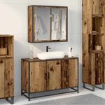 Casa si Gradina - Mobilier - Seturi de mobilier - Seturi baie - Set de mobilier pentru baie 2 pcs Lemn vechi 90 x 33 x 60 cm - Infinity.ro