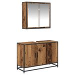 Casa si Gradina - Mobilier - Seturi de mobilier - Seturi baie - Set de mobilier pentru baie 2 pcs Lemn vechi 90 x 33 x 60 cm - Infinity.ro