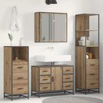 Casa si Gradina - Mobilier - Seturi de mobilier - Seturi baie - Set de mobilier pentru baie cu sertar 4 pcs stejar artizanal - Infinity.ro
