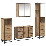 Casa si Gradina - Mobilier - Seturi de mobilier - Seturi baie - Set de mobilier pentru baie cu sertar 4 pcs stejar artizanal - Infinity.ro