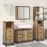 Casa si Gradina - Mobilier - Seturi de mobilier - Seturi baie - Set de mobilier pentru baie cu sertar 4 pcs stejar artizanal - Infinity.ro