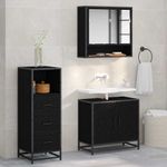 Casa si Gradina - Mobilier - Seturi de mobilier - Seturi baie - Set de mobilier pentru baie 3 pcs Stejar negru 65 x 33 x 60 cm - Infinity.ro