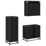 Casa si Gradina - Mobilier - Seturi de mobilier - Seturi baie - Set de mobilier pentru baie 3 pcs Stejar negru 65 x 33 x 60 cm - Infinity.ro