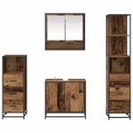 Casa si Gradina - Mobilier - Seturi de mobilier - Seturi baie - Set de mobilier pentru baie 4 pcs Lemn vechi 65 x 33 x 60 cm - Infinity.ro