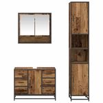 Casa si Gradina - Mobilier - Seturi de mobilier - Seturi baie - Set de mobilier pentru baie cu sertar cu raft 3 pcs Lemn vechi - Infinity.ro