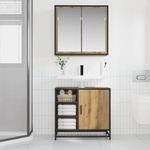 Casa si Gradina - Mobilier - Seturi de mobilier - Seturi baie - Set de mobilier pentru baie Pe perete 2 pcs stejar artizanal - Infinity.ro