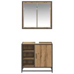 Casa si Gradina - Mobilier - Seturi de mobilier - Seturi baie - Set de mobilier pentru baie Pe perete 2 pcs stejar artizanal - Infinity.ro