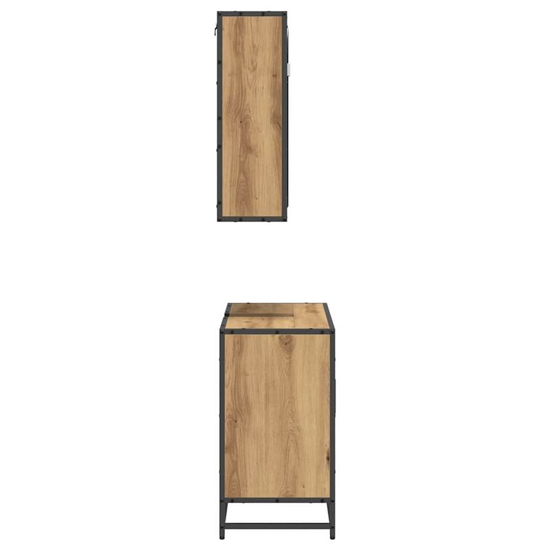 Casa si Gradina - Mobilier - Seturi de mobilier - Seturi baie - Set de mobilier pentru baie Pe perete 2 pcs stejar artizanal - Infinity.ro