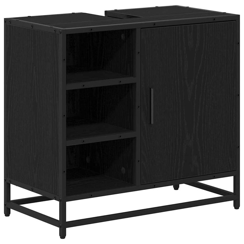 Casa si Gradina - Mobilier - Seturi de mobilier - Seturi baie - Set de mobilier pentru baie 2 pcs Stejar negru 65 x 33 x 60 cm - Infinity.ro