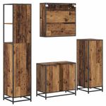 Casa si Gradina - Mobilier - Seturi de mobilier - Seturi baie - Set de mobilier pentru baie 4 pcs Lemn vechi 65 x 33 x 60 cm - Infinity.ro