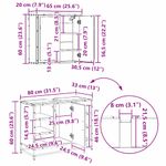 Casa si Gradina - Mobilier - Seturi de mobilier - Seturi baie - Set de mobilier pentru baie 3 pcs Stejar negru 80 x 33 x 60 cm - Infinity.ro