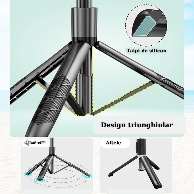 Laptop, Telefoane si Tablete - Telefoane mobile si accesorii - Accesorii Telefoane - Selfie stick-uri - Selfie Stick, Trepied telescopic, Suport telefon, Compatibil cu Camera Video/Foto GoPro ,2 Lumini LED + Cablu Incarcare - Infinity.ro