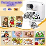 TV, Audio-Video si Foto - Aparate foto si accesorii - Aparate foto - Aparate foto instant - Camera foto cu functie de printare,Trei role de hartie, Carioci de colorat, Card 32GB, Snur de prindere,Alb - Infinity.ro