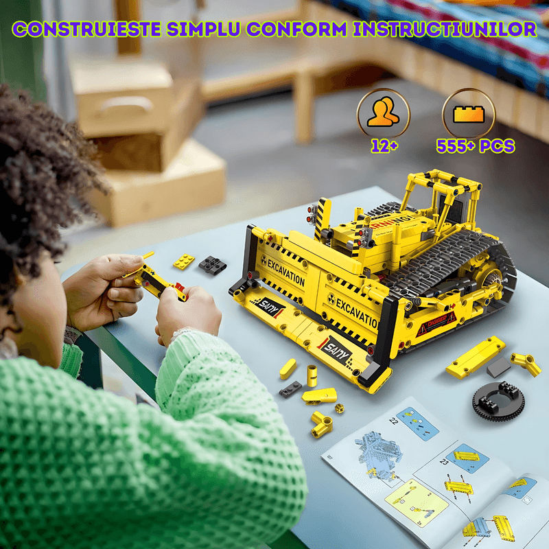 Jucarii, Copii si Bebe - Jucarii si jocuri - Seturi de constructie si cuburi - Seturi de constructie - Set de Constructie STEM 5 in 1,  555 PIESE, Controlat prin Telecomanda, Aplicatie, Jucarie Ideala pentru Copii 12+ ani - Infinity.ro