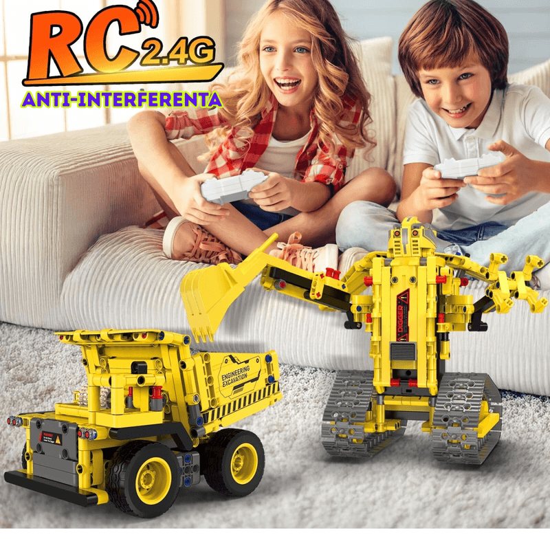 Jucarii, Copii si Bebe - Jucarii si jocuri - Seturi de constructie si cuburi - Seturi de constructie - Set de Constructie STEM 5 in 1,  555 PIESE, Controlat prin Telecomanda, Aplicatie, Jucarie Ideala pentru Copii 12+ ani - Infinity.ro