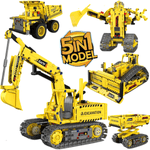 Jucarii, Copii si Bebe - Jucarii si jocuri - Seturi de constructie si cuburi - Seturi de constructie - Set de Constructie STEM 5 in 1,  555 PIESE, Controlat prin Telecomanda, Aplicatie, Jucarie Ideala pentru Copii 12+ ani - Infinity.ro