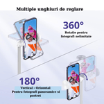 Laptop, Telefoane si Tablete - Telefoane mobile si accesorii - Accesorii Telefoane - Selfie stick-uri - Selfie stick, CALITATE PREMIUM 30cm-150cm, Trepied, Suport pentru telefon, Bluetooth, iOS/Android, Alb - Infinity.ro